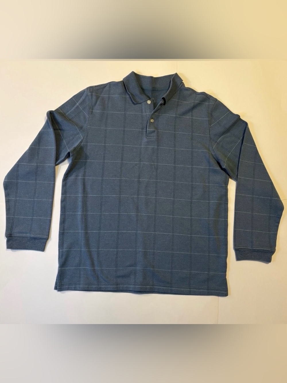 Van Heusen Blue Long-Sleeve Polo